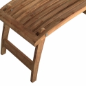 Leżak ogrodowy z drewna teak Streamer, regulowany Rabaty
