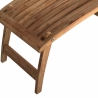 Leżak ogrodowy z drewna teak Streamer, regulowany Rabaty