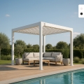 Pergola bioklimatyczna do ogrodu 3x3m aluminiowa, z ręcznym sterowaniem Guadalupe Promocja