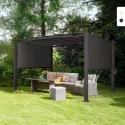 Altana ogrodowa zewnętrzna z aluminium prostokątna 3x4m Barbados Promocja