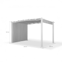 Altana ogrodowa zewnętrzna z aluminium prostokątna 3x4m Barbados 