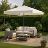 Parasol ogrodowy 3x2 aluminiowy z słupkiem centralnym Eden