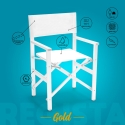 Składane krzesło plażowe z aluminium w kolorze białym Regista Gold White Katalog