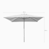 Aluminiowy parasol ogrodowy 3x3 z centralnym słupkiem Marte 
