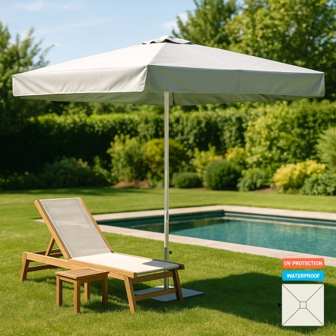Aluminiowy parasol ogrodowy 3x3 z centralnym słupkiem Marte Promocja