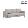 Nowoczesna sofa 3-osobowa z nogami w efekcie drewna Ramsey Promocja