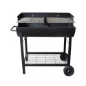 Grill węglowy na kółkach z 2 regulowanymi rusztami Wisconsin Oferta