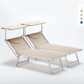 Zestaw 2 aluminiowych leżaków plażowych Italia Promocja