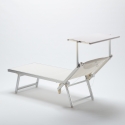 Zestaw 4 aluminiowych leżaków plażowych Italia 