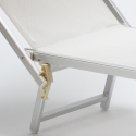 Zestaw 4 aluminiowych leżaków plażowych Italia 
