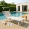 Zestaw 4 aluminiowych leżaków plażowych Italia Cechy