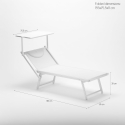 Zestaw 4 aluminiowych leżaków plażowych Italia 