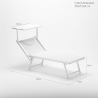 Zestaw 4 aluminiowych leżaków plażowych Italia 
