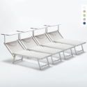 Zestaw 4 aluminiowych leżaków plażowych Italia Wybór
