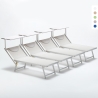 Zestaw 4 aluminiowych leżaków plażowych Italia Wybór