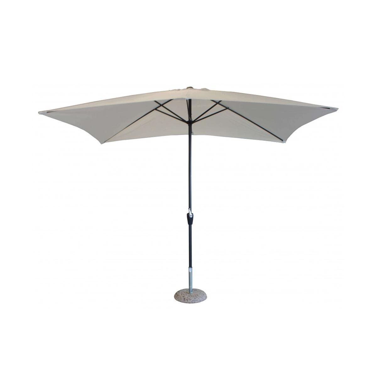 Biały parasol ogrodowy 2x3m z poliestru Poly Promocja Biały parasol ogrodowy 2x3m z poliestru Poly Promocja