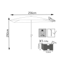 Biały parasol ogrodowy 2x3m z poliestru Poly Rabaty