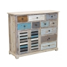 Komoda kredens shabby chic z drewna wielokolorowa Greg Promocja