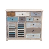 Komoda kredens shabby chic z drewna wielokolorowa Greg Oferta