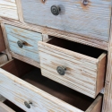 Komoda kredens shabby chic z drewna wielokolorowa Greg Rabaty