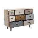 Kolorowa drewniana komoda z 8 szufladami w stylu shabby chic Donald Oferta