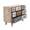 Kolorowa drewniana komoda z 8 szufladami w stylu shabby chic Donald Sprzedaż