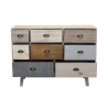 Kolorowa drewniana komoda z 8 szufladami w stylu shabby chic Donald Katalog
