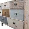 Kolorowa drewniana komoda z 8 szufladami w stylu shabby chic Donald Stan Magazynowy