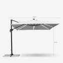 Solarny parasol ogrodowy Led 3x3 Paradise 