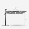 Solarny parasol ogrodowy Led 3x3 Paradise 