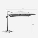 Aluminiowy parasol ogrodowy 3x3 z ramieniem Paradise 