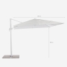 Parasol ogrodowy, składany 3x3m Paradise White Zakup