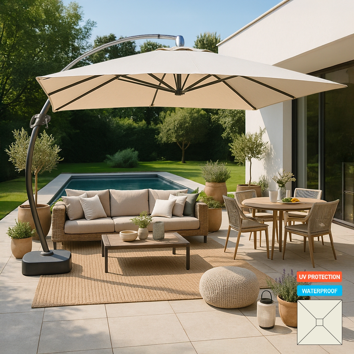 Duży parasol ogrodowy 3,5 metra Copenhagen Promocja Duży parasol ogrodowy 3,5 metra Copenhagen Promocja
