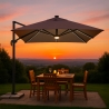 Parasol ogrodowy, składany, z lampka solarną LED 3x3m Paradise Brown Light Sprzedaż