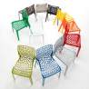 Zestaw 22 krzesła barowe z polipropylenu Gruvyer Grand Soleil 