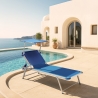 Zestaw 2 aluminiowych leżakow plażowych z daszkiem Neptune Oferta