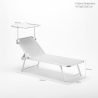 Zestaw 20 aluminiowych leżaków plażowych z daszkiem Nettuno 