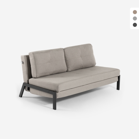 Sofa do spania 2-osobowa nowoczesny design tapicerka z tkaniny salon Bellamy Promocja