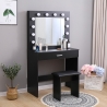 Stacja do makijażu z żarówkami LED Gaia Black Katalog