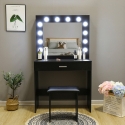 Stacja do makijażu z żarówkami LED Gaia Black Wybór