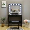 Stacja do makijażu z żarówkami LED Gaia Black Wybór