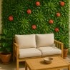 Sztuczny żywopłot zielony ogrodowy mur 100x100cm rośliny 3D Lemox. Oferta