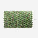 Sztuczny żywopłot ogrodowy rozciągany płotek 200x100cm roślinny Salix. Rabaty
