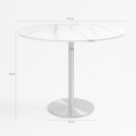 Stół do jadalni okrągły w stylu Goblet 120cm z efektem marmuru w kolorze złotym Monika+ Cena