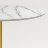 Stół typu Goblet okrągły 80cm efekt marmuru złotego styl klasyczny Monika Katalog