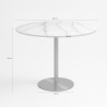 Stół typu Goblet okrągły 80cm efekt marmuru złotego styl klasyczny Monika Cena