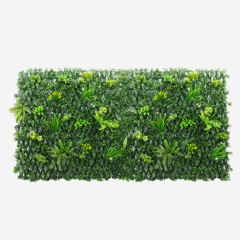 Sztuczny żywopłot imitacja roślin ogrodowych, ogrodzenie 200x100cm rozciągliwe Laurus Promocja