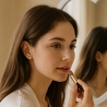Toaletka kosmetyczna do makijażu z lustrem oraz stołkiem Clara Model