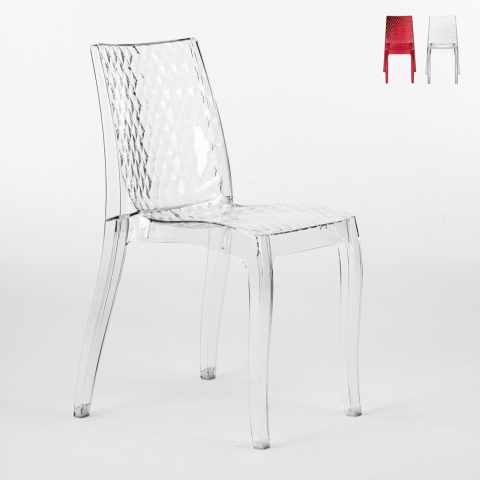 Sztaplowane krzesła kuchenne z przezroczystego poliwęglanu Hypnotic Grand Soleil
