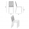 Zestaw 18 przezroczystych krzeseł Grand Soleil Gelateria Model